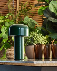 Lampa stołowa Beliani Bezprzewodowa lampa stołowa LED BESOS Ze ściemniaczem Metal Zielony 4