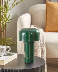 Lampa stołowa Beliani Bezprzewodowa lampa stołowa LED BESOS Ze ściemniaczem Metal Zielony 6