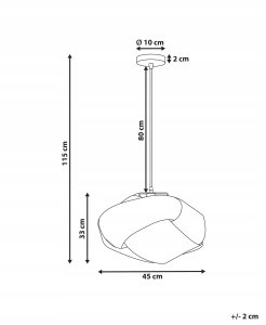 Lampa wisząca Beliani Lampa wisząca HALIL Drewno bambusowe Beżowy 3