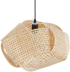 Lampa wisząca Beliani Lampa wisząca HALIL Drewno bambusowe Beżowy 5