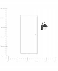 Kinkiet Beliani Lampa ścienna ogrodowa BANKA Czarny 4