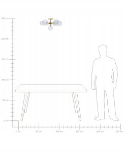 Lampa sufitowa Beliani Lampa sufitowa ANADYR Szkło Niebieski 10