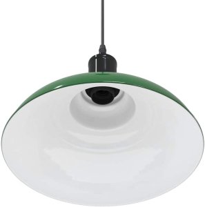 Lampa wisząca vidaXL Lampa wisząca z regulacją wysokości E27 połysk zielony metal 9