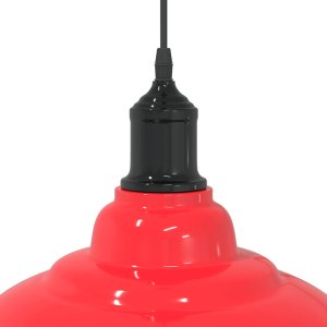 Lampa wisząca vidaXL Lampa wisząca z regulacją wysokości E27 połysk czerwony metal 8