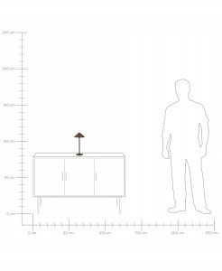 Lampa stołowa Beliani Bezprzewodowa lampa stołowa LED FRANCOLI Ze ściemniaczem Metal Brązowy 2