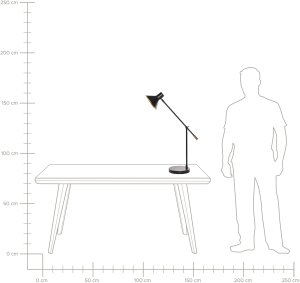 Lampka biurkowa Beliani Lampa biurkowa PINKEEN Metal Czarny 13
