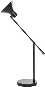 Lampka biurkowa Beliani Lampa biurkowa PINKEEN Metal Czarny 5