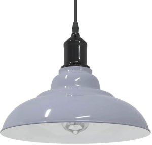 Lampa wisząca vidaXL Lampa wisząca z regulacją wysokości E27 połysk szary metal 1