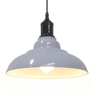 Lampa wisząca vidaXL Lampa wisząca z regulacją wysokości E27 połysk szary metal 5