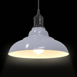 Lampa wisząca vidaXL Lampa wisząca z regulacją wysokości E27 połysk szary metal 6