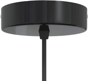 Lampa wisząca vidaXL Lampa wisząca z regulacją wysokości E27 połysk czarny metal 7