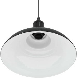 Lampa wisząca vidaXL Lampa wisząca z regulacją wysokości E27 połysk czarny metal 9