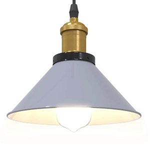 Lampa wisząca vidaXL Lampa wisząca z regulacją wysokości E27 połysk szary 5