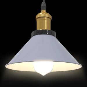 Lampa wisząca vidaXL Lampa wisząca z regulacją wysokości E27 połysk szary 6