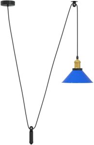 Lampa wisząca vidaXL Lampa wisząca z regulacją wysokości E27 połysk ciemnoniebieski 2