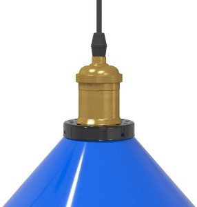 Lampa wisząca vidaXL Lampa wisząca z regulacją wysokości E27 połysk ciemnoniebieski 8