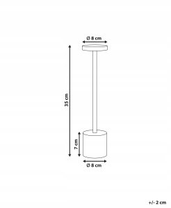 Lampa stołowa Beliani Bezprzewodowa lampa stołowa LED LIZANDRO Ze ściemniaczem Metal Złoty 3