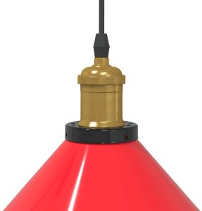 Lampa wisząca vidaXL Lampa wisząca z regulacją wysokości E27 połysk czerwony 8