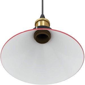 Lampa wisząca vidaXL Lampa wisząca z regulacją wysokości E27 połysk czerwony 9