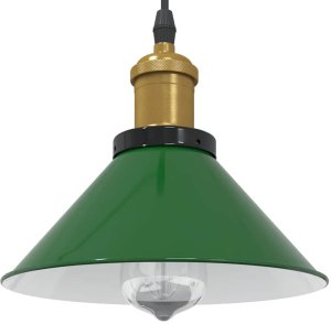 Lampa wisząca vidaXL Lampa wisząca z regulacją wysokości E27 połysk zielony 1