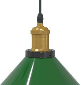 Lampa wisząca vidaXL Lampa wisząca z regulacją wysokości E27 połysk zielony 6