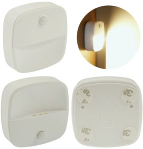 Lampka nocna z czujnikem ruchu 3 LED samoprzylepny 3xAAA 1