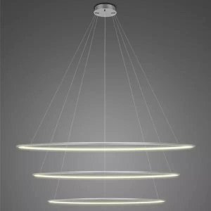 Lampa wisząca Ledowe Okręgi No.3 150cm 3k srebrna Dali (Barwa światła delikatnie ciepła, Kolor srebrny, Możliwość ściemniania tak) 1