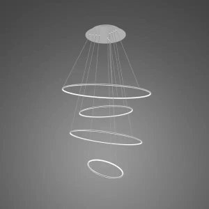 Lampa wisząca Ledowe Okręgi No.4 100cm 4k srebrna Dali (Barwa światła dzienna, Kolor srebrny, Możliwość ściemniania tak) 1