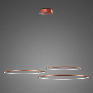 Lampa wisząca Ledowe Okręgi No.3 80cm 4k miedziana Dali (Barwa światła dzienna, Kolor miedziany, Możliwość ściemniania tak) 1