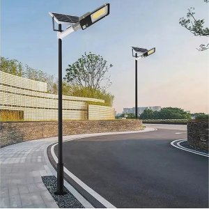 Extralink | Latarnia ogrodowa | lampa solarna na słup mocna 100W panel uliczna 129LED 1