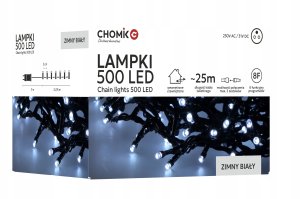 Extralink | Lampki LED | 500L zimny biały, dł. 3 + 25 m wewn/zewn 8