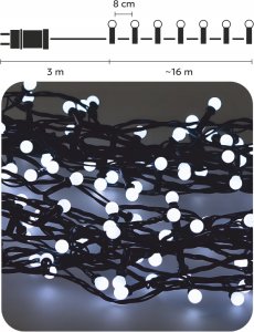ExtraLink Extralink | Lampki LED | kulki 200L zimny biały, dł. 3 + 16 m 3