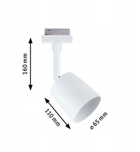 Reflektor na szynoprzewód URail SPOT GU10 max.10W 230V biały RAL9003 / metal 3