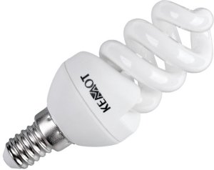 ZAR0284 Kompaktowa lampa fluorescencyjna (Świetlówka) spirala, E14 , 7W, 2700K 1