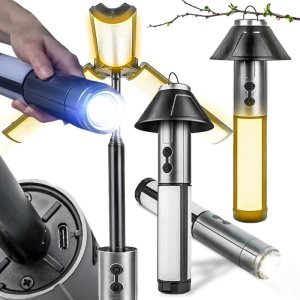 STAZER Lampa LED stojąca wisząca latarka 3w1 1