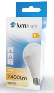 ŻARÓWKA LED A65 E27 20W NEUTRALNA LL3845 3