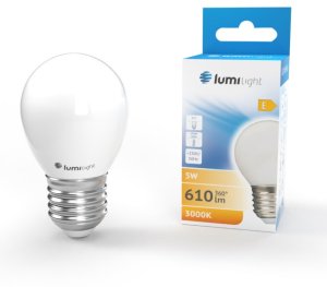 ŻARÓWKA LED G45 MILK E27 5W CIEPŁA LL6426 1