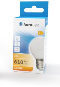 ŻARÓWKA LED G45 MILK E27 5W CIEPŁA LL6426 3