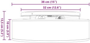 Lampa sufitowa vidaXL Szary Metal, Tkanina 38 x 13.5 cm Lampa sufitowa montowana 10