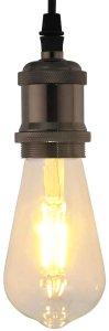 vidaXL Oprawki do lamp 2 szt. Błyszczące czarne E27 1