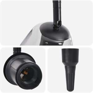 vidaXL Czarny Metal Średni Nowoczesny Lampa akcentowa Cylindryczna 8