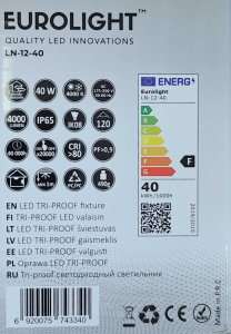 Eurolight Public LED luminaire EUROLIGHT MADRID, IP65, 40W, 4000K, 4000lm, 120x7.5x4.5 cm 5