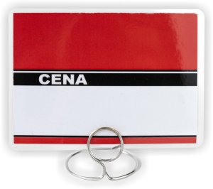 Etykiety Cenowe Laminowane - Cenówki CZERWONE 50x65mm 1