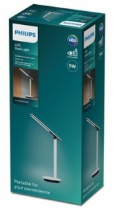 Rechargeable LED desk lamp PHILIPS IVORY, 5 W, 3000/4000/5000 K, 130 lm, dimmable, h34 cm 1