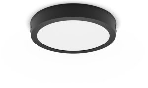 Surface LED panel PHILIPS MAGNEOS, 12W, 2700K, 1150lm, round f., black color, o21xh2.8cm 2