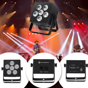 LIGHT4ME ACCU PAR RGBWA-UV reflektor 4400 mAh efekt świetlny 6x6W LED 3