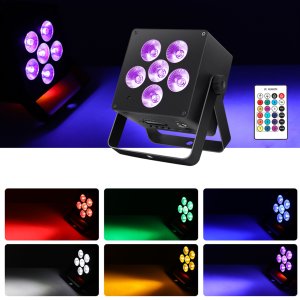 LIGHT4ME ACCU PAR RGBWA-UV reflektor 4400 mAh efekt świetlny 6x6W LED 5