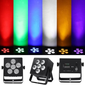 LIGHT4ME ACCU PAR RGBWA-UV reflektor 4400 mAh efekt świetlny 6x6W LED 6