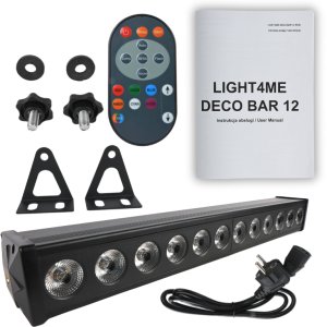 LIGHT4ME DECO BAR 12 RGB listwa oświetleniowa belka LED oświetlenie sceniczne dekoracja światłem pilot 12x3W 6