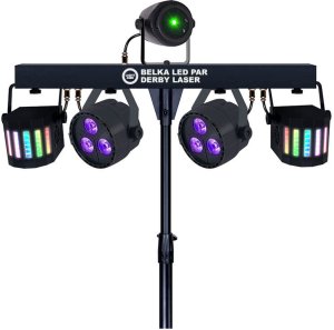 Lampa studyjna LIGHT4ME LIGHT4ME BELKA LED PAR DERBY LASER multiefekt świetlny zestaw oświetlenie disco 2